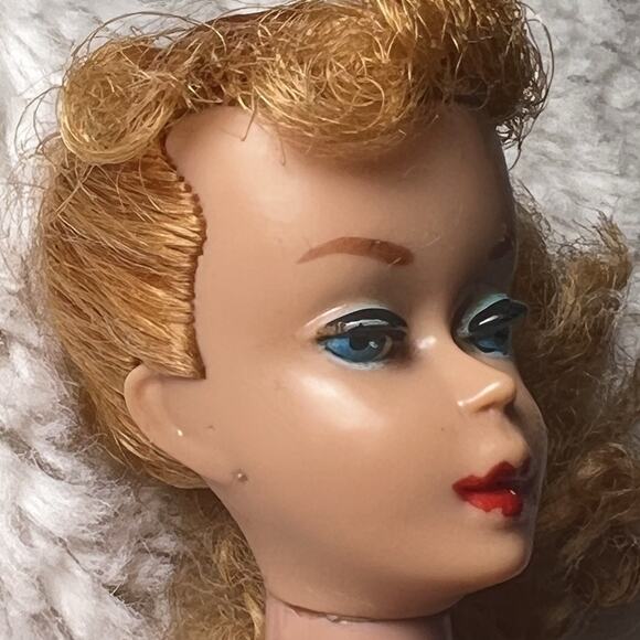 Barbie Doll Ponytail #3/4/5?Japan Original Makeup Eyeliner Blue Eyes Blonde 60’s - Picture 7 of 16